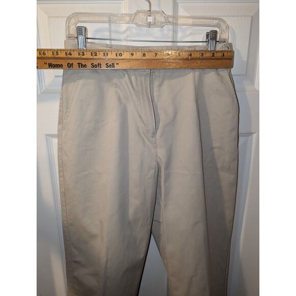L.L. Bean Womens Pants 8 Regular Original Fit Khaki 100% Cotton EUC Bottoms - Picture 3 of 9